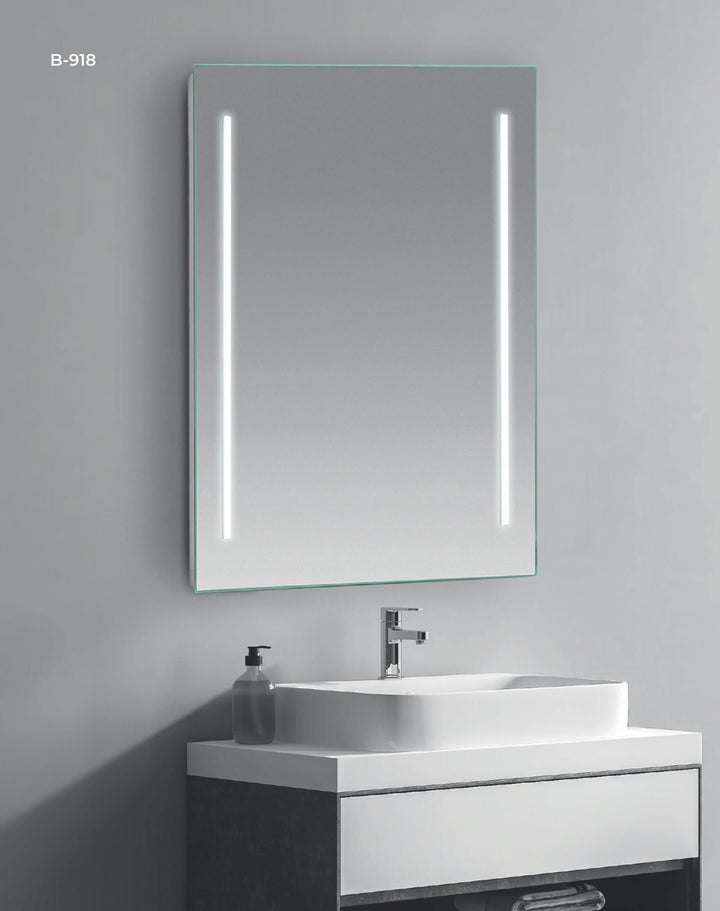ESPEJO "ALMA 919" CANTO PULIDO CON LUZ LED RETROILUMINADO PREPARADO PARA HORIZONTAL O VERTICAL