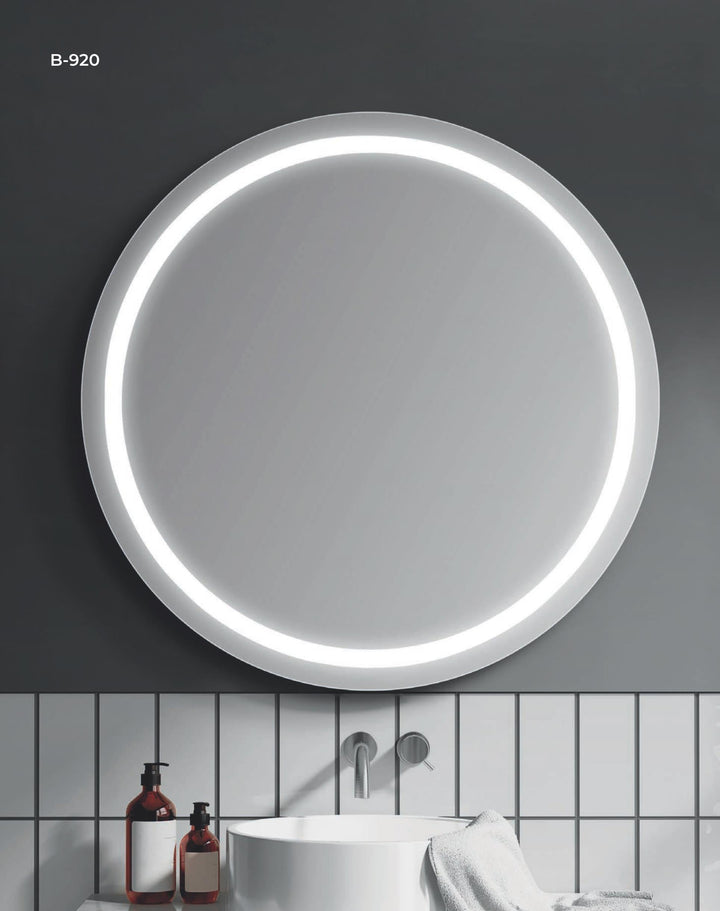 ESPEJO REDONDO "ALMA 920" CANTO PULIDO CON LUZ LED FRONTAL