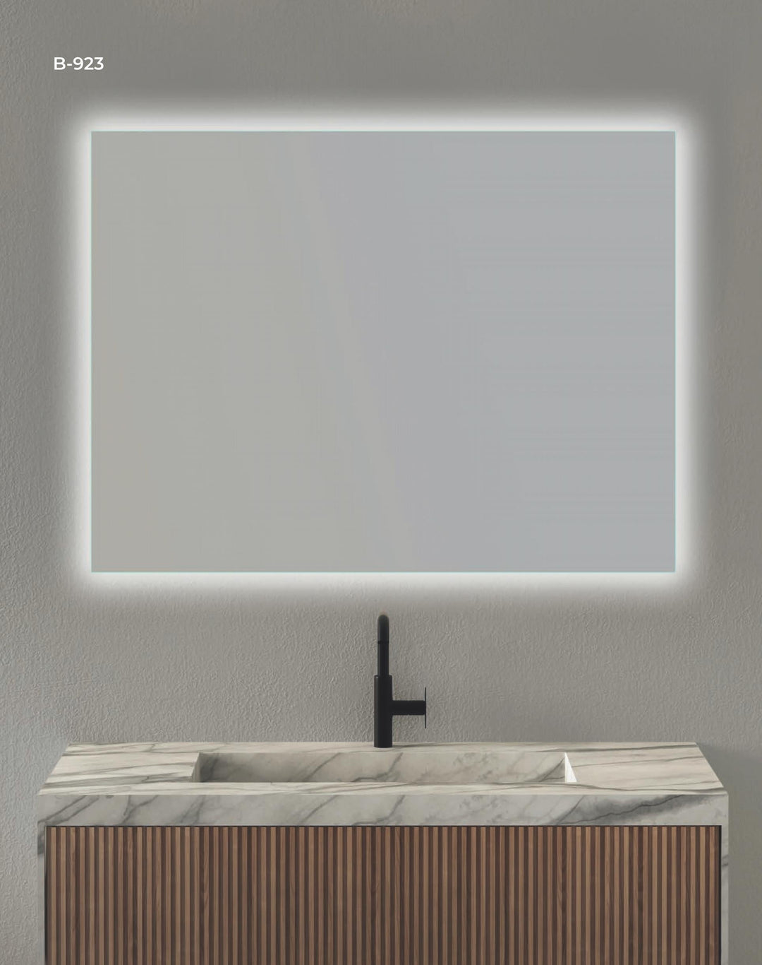 ESPEJO "ALMA 923" CANTO PULIDO CON LUZ LED RETROILUMINADA PREPARADO PARA HORIZONTAL O VERTICAL