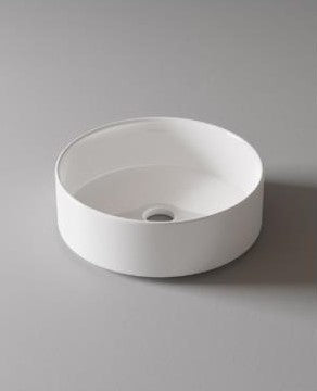 LAVABO "AUSTIN" REDONDO MATERIAL PORCELANA ALTA CALIDAD SIN REBOSADERO