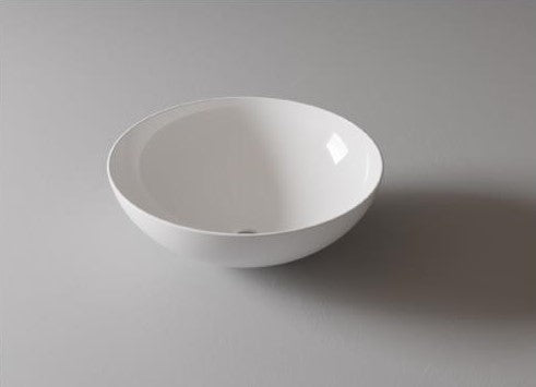 LAVABO "BOL" REDONDO MATERIAL PORCELANA ALTA CALIDAD SIN REBOSADERO