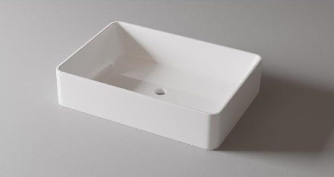 LAVABO "TEXAS" RECTANGULAR MATERIAL PORCELANA ALTA CALIDAD SIN REBOSADERO